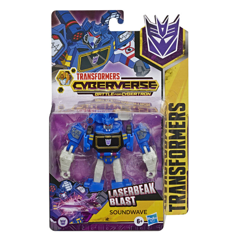 Transformers Cyberverse Action Attackers: Warrior Class Soundwave Action Figure Toy