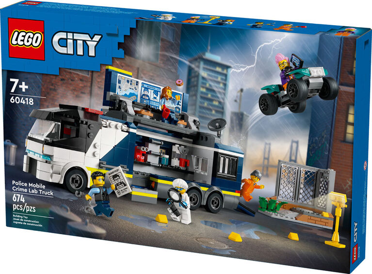 Jouet LEGO City Le camion laboratoire mobile de la police scientifique 60418