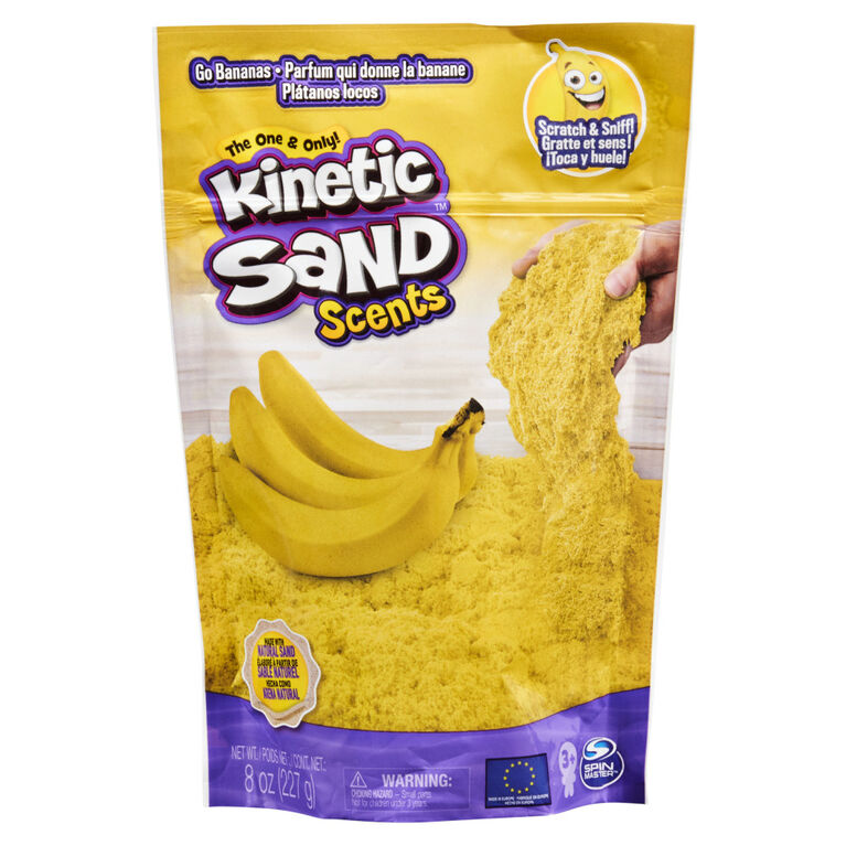 Kinetic Sand Scents, 8oz Yellow Go Bananas Scented Kinetic Sand
