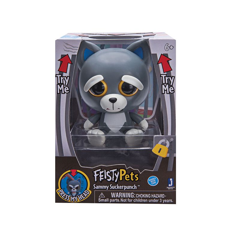 Feisty Pets 4 "Vinyl Sammy Suckerpunch Husky.