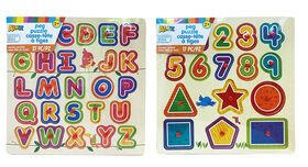 Alphabet, Numbers & Shapes Puzzles - 1 per order, assortment may vary (Each sold separately, selected at Random)