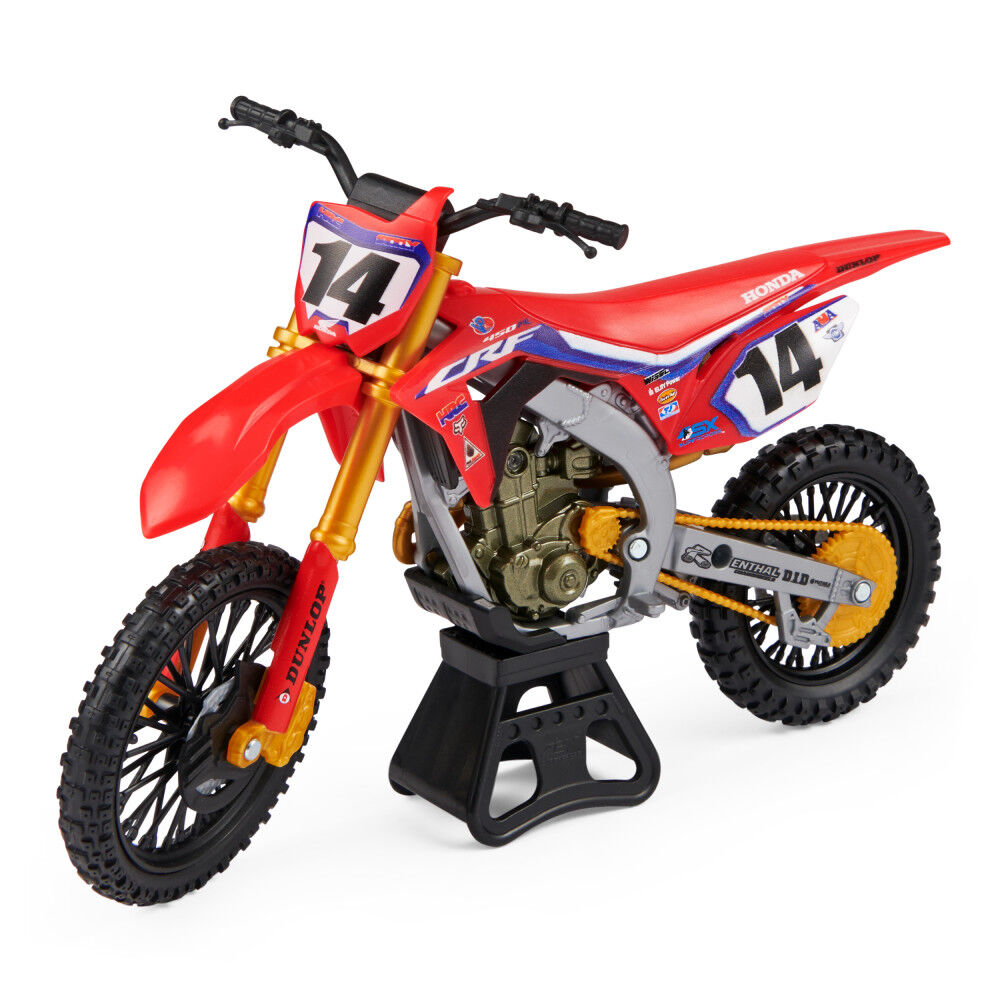 Supercross, Authentic Cole Seely 1:10 Scale Collector Die-Cast Motorcycle Replica with Display Stand