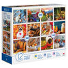 Coffret de 12 puzzles, Feuilles d'automne, Paysage extérieur, 500, 300, 150 pièces