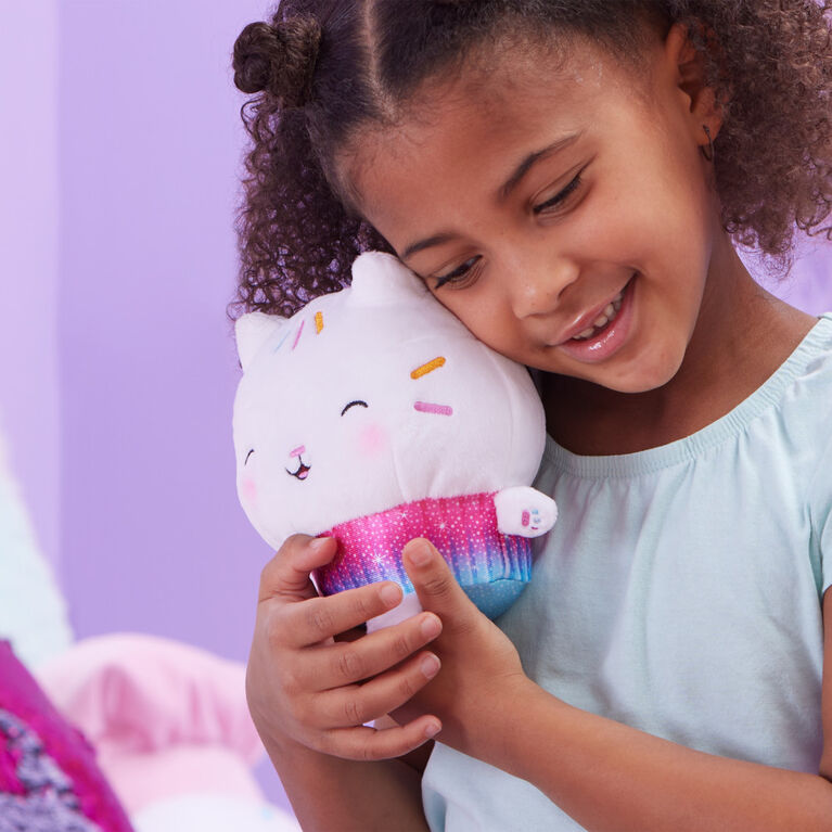 Gabby's Dollhouse, 7-inch Cakey Cat Purr-ific Plush Toy, Stuffed Animal Kids Toys