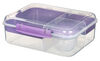Boîte à lunch Sistema À EMPORTER Bento avec conteneur à yaourt, 1,65L, Sans BPA, couleur variable