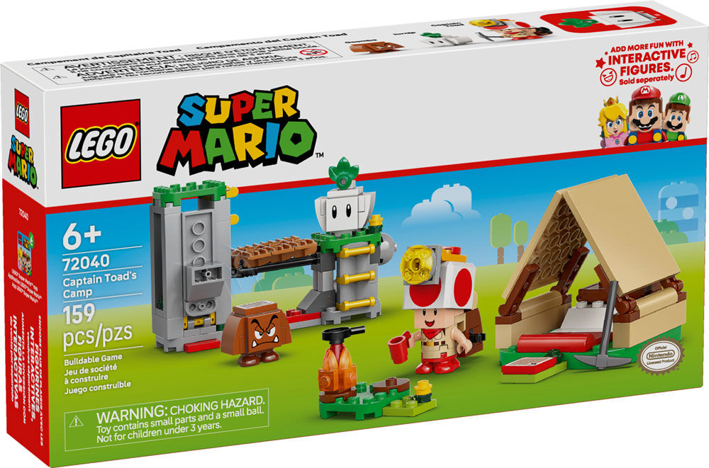 LEGO Super Mario Captain Toad's Camp Building Toy for Kids - Playset for Boys & Girls, Ages 6+ - 72040