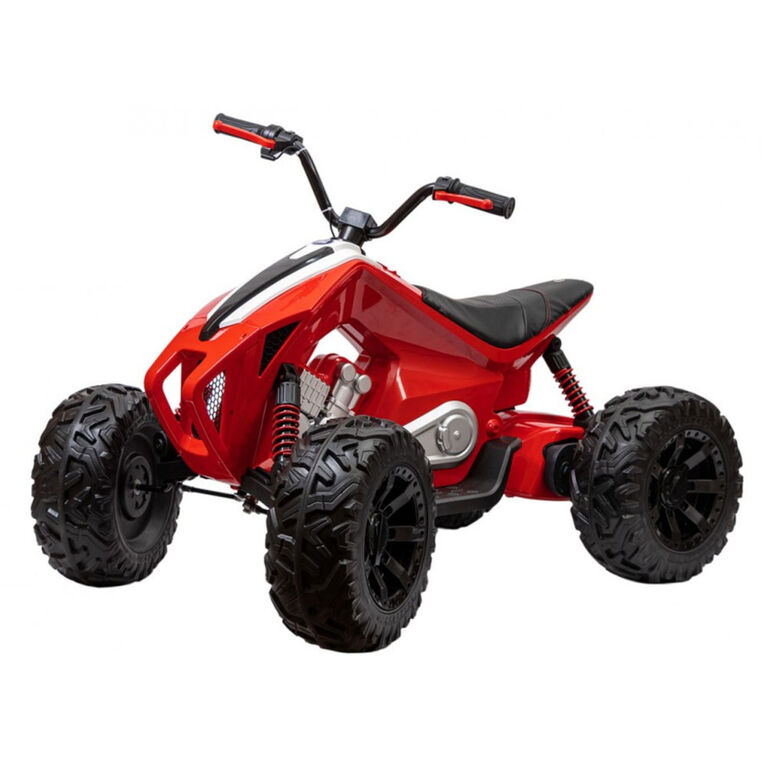 KidsVip 24V Sport Utility ATV / Quad- Red - English Edition