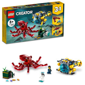 LEGO Creator 3-en-1 La mission du trésor englouti 31130 Ensemble de construction (522 pièces)