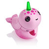 WowWee Fingerlings Light Up Narwhal - Rachel (Pink) - Friendly Interactive Toy
