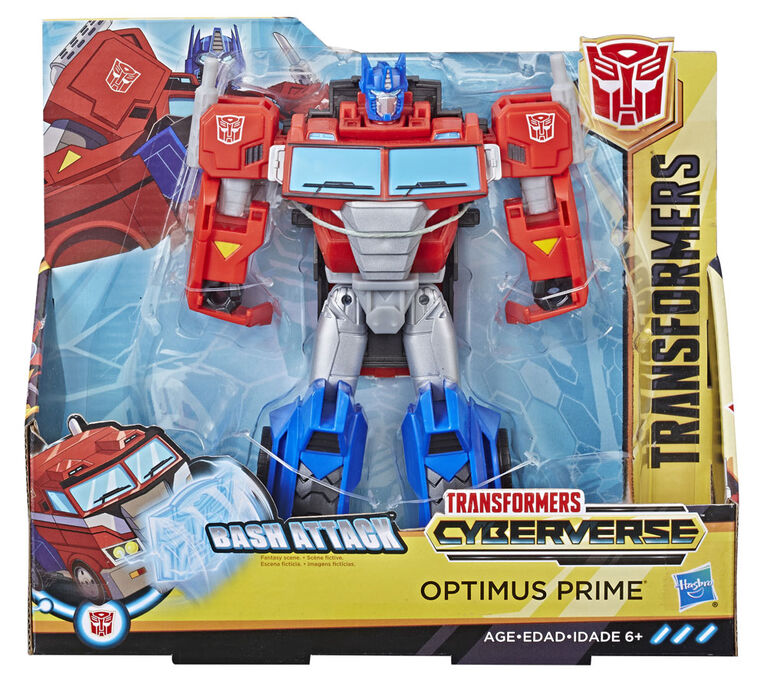 Transformers Cyberverse Action Attackers - Figurine Optimus Prime de classe ultra.