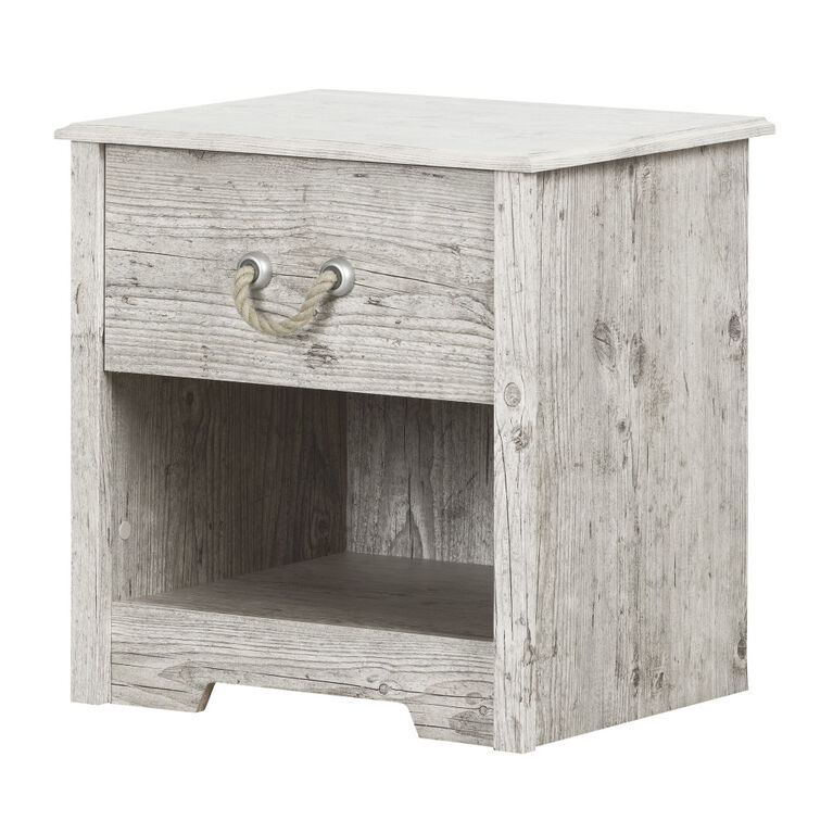 Navali 1-Drawer Nightstand Seaside Pine