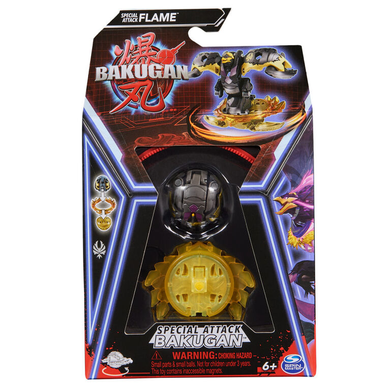 Bakugan, Special Attack Flame, Spinning Collectible, Customizable Action Figure and Trading Cards