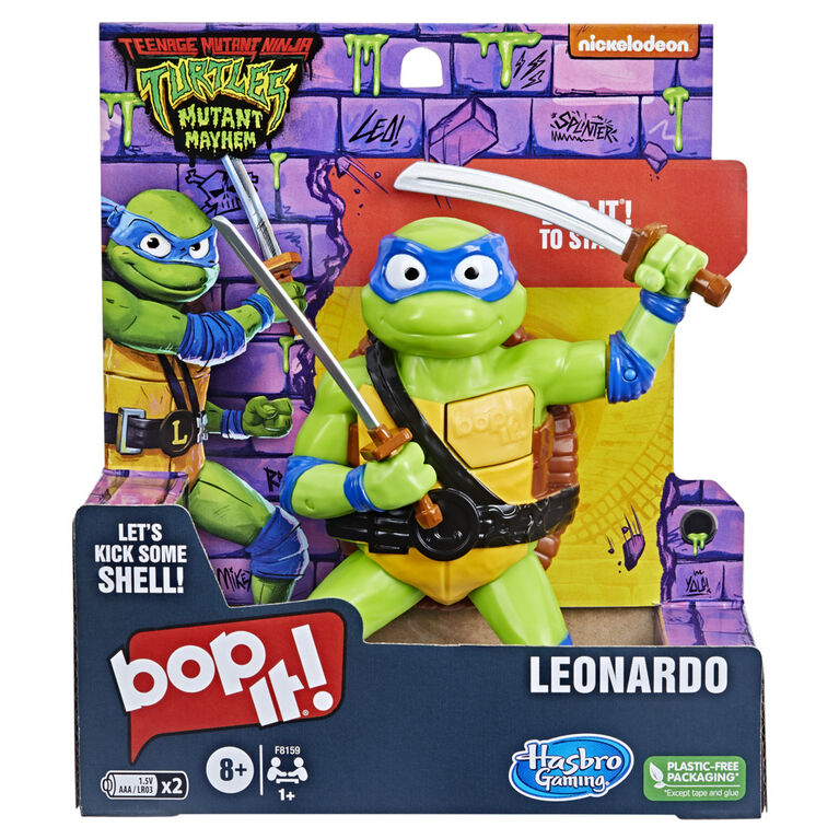 Bop It! Teenage Mutant Ninja Turtles Leonardo Edition Game - English Edition