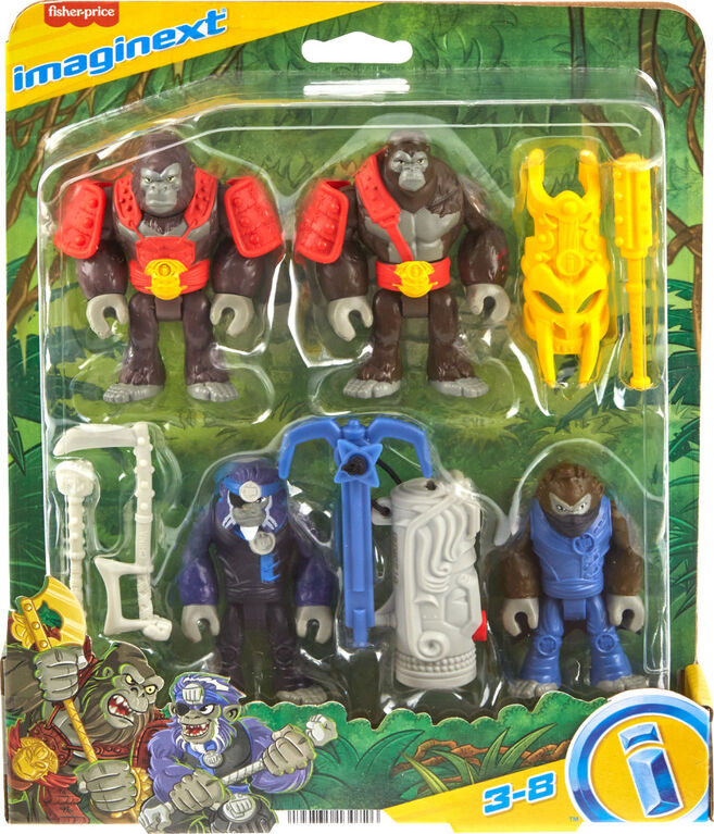 Fisher-Price Imaginext Boss Level Gorilla vs Monkey Army Action Figure Set