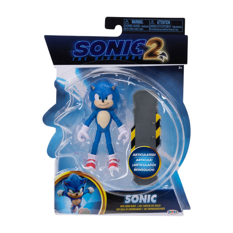 Figurine Sonic à l'échelle de 4 pouces de Sonic le Hérisson 2 