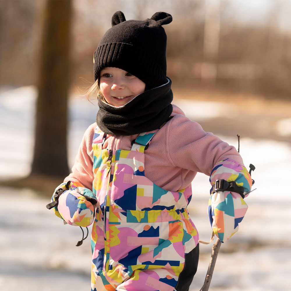 Chapeaux Tricotés Ours pour Enfants | Noir Ébène