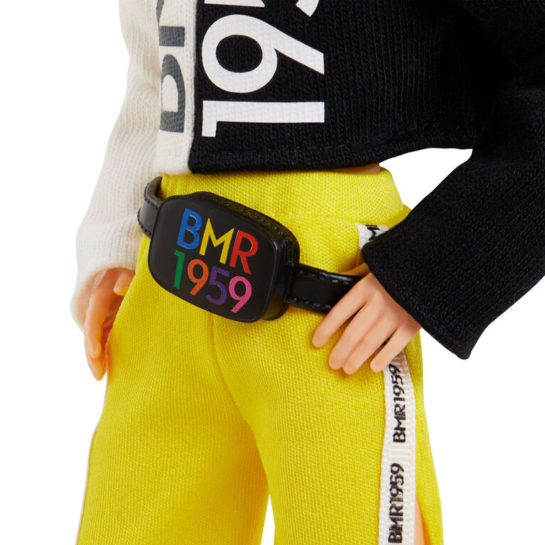 Barbie BMR1959 Poseable Ken Doll in Split Color Hoodie with Track Pants and Visor
