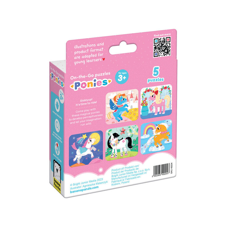 Sur le pouce - Puzzle de 45 pièces - Poneys (3+)