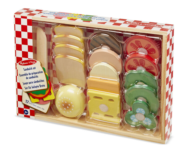 Melissa & Doug Wooden Sandwich Making Set