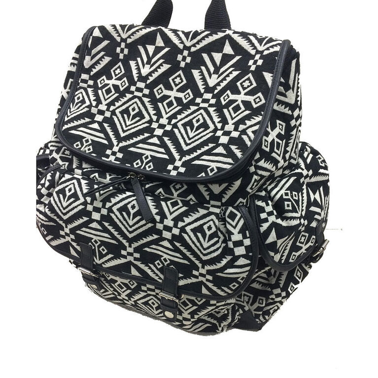Carter's Baby Aztec Jacquard Backpack Diaper Bag - Black & White