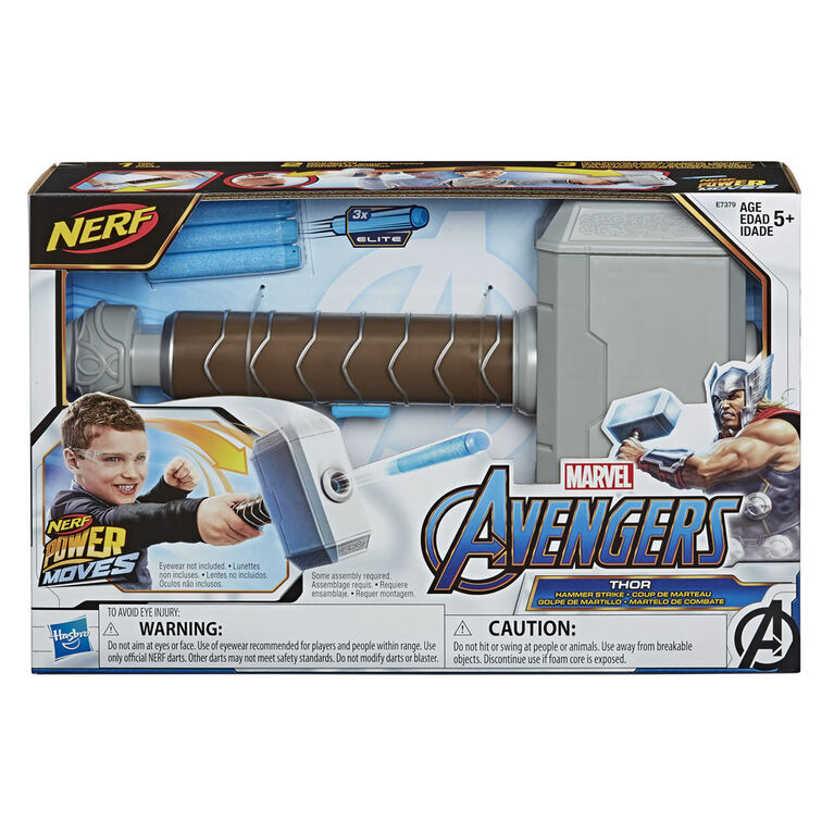 NERF Power Moves Marvel Avengers Thor Hammer Strike Hammer