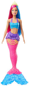 Poup&eacute;e ​Sir&egrave;ne Barbie Dreamtopia, 30,5 cm (12 po), Cheveux Roses et Bleus