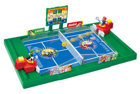 Epoch Games Super Mario Rally Tennis, jeu d'adresse et d'action sur table avec figurines Super Mario à collectionner