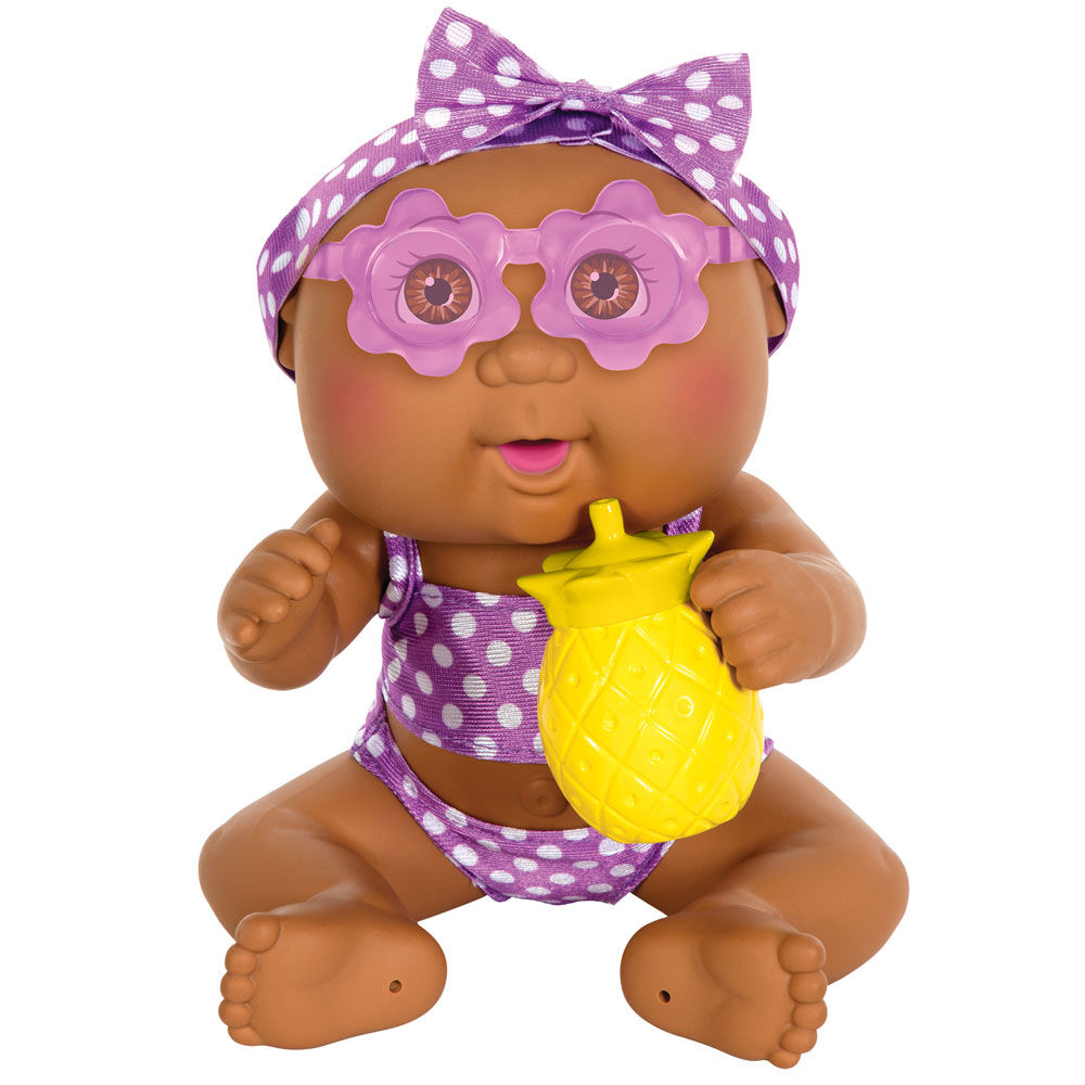 Cabbage Patch Kids Basic Tiny Newborn Drink n Wet Swim Time Brown Eyes African American Purple Swimsuit Toys R Us Canada