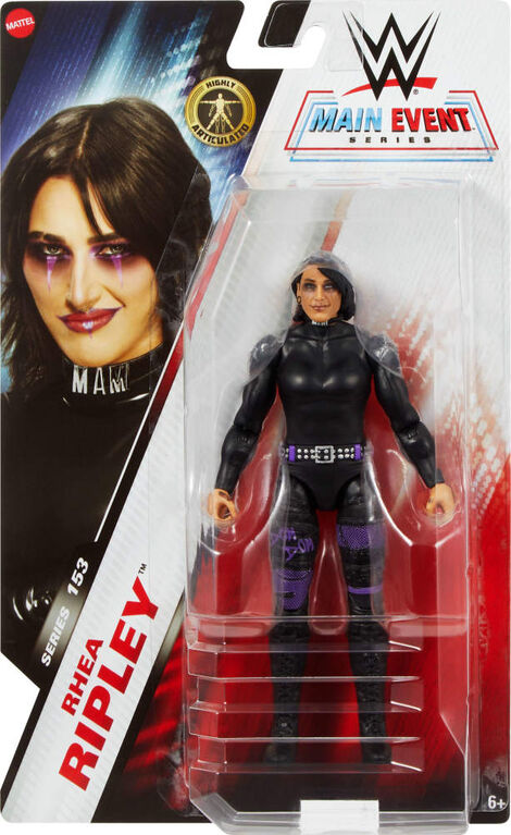 WWE Rhea Ripley Action Figure, Main Event Series #153 6-inch Collectible Superstar with Articulation