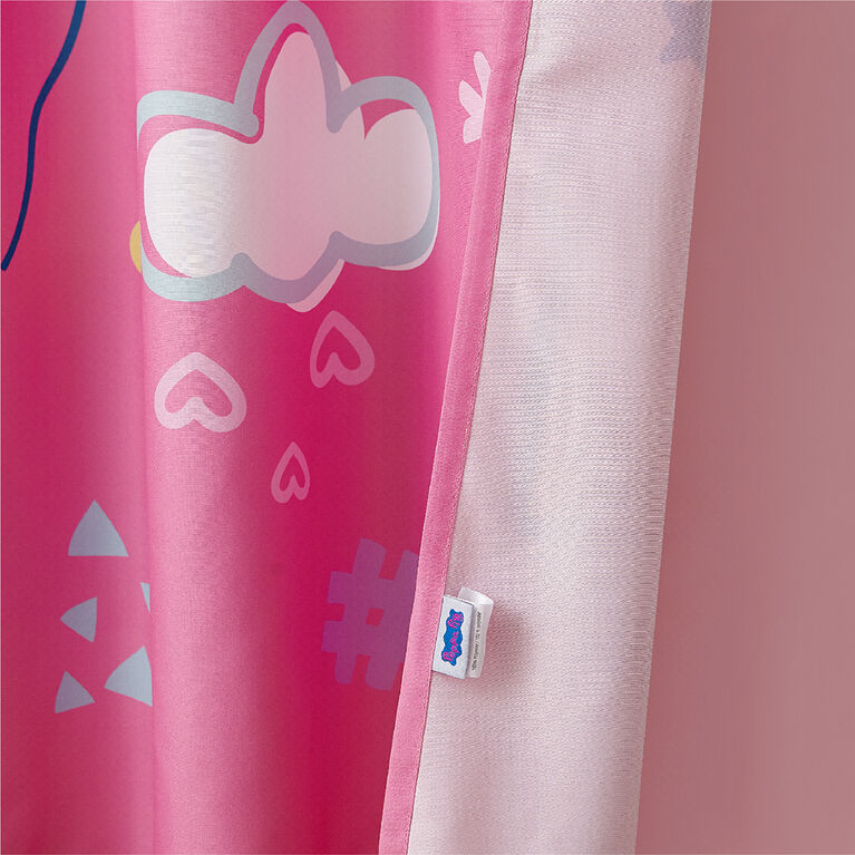 Peppa Pig Window Curtains for Kids, Set of 2 Panels