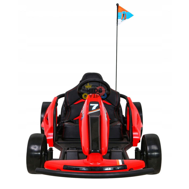 KidsVip 24V Furious Drifting Go Kart- Red - English Edition