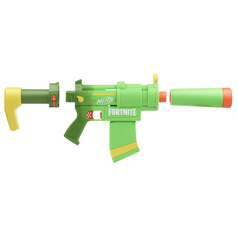 Nerf Fortnite SMG-Zesty Elite Dart Blaster -- Removable Stock and Barrel, Removable 10-Dart Clip - R Exclusive