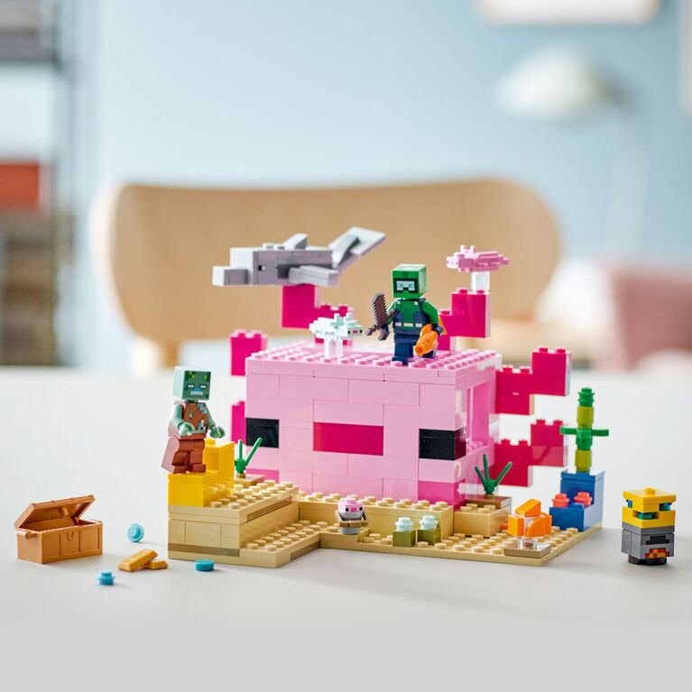 LEGO Minecraft The Axolotl House 21247 Building Toy Set (242 Pieces)