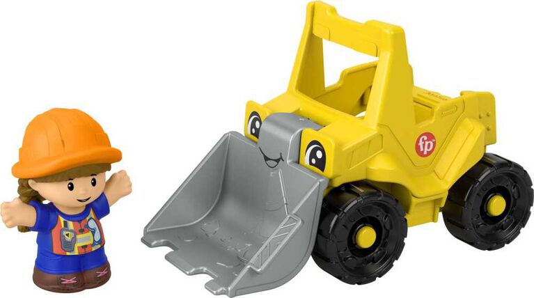 Fisher-Price Little People Bulldozer Construction Toy and Figure Set for Toddlers, 2 Pieces