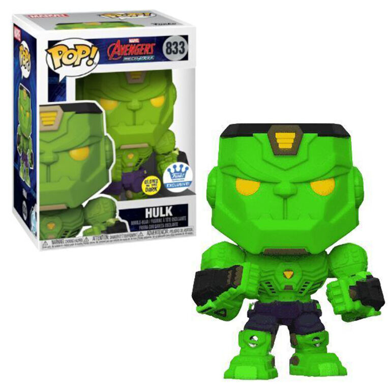 Figurine en Vinyle Hulk (Glow in the dark) par Funko POP! Avengers Mech Strike - Notre exclusivité
