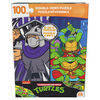 TMNT, 100-Piece Double Sided Jigsaw Puzzle 2-in-1 Ninja Turtles Heroes and Villians Kids Puzzles
