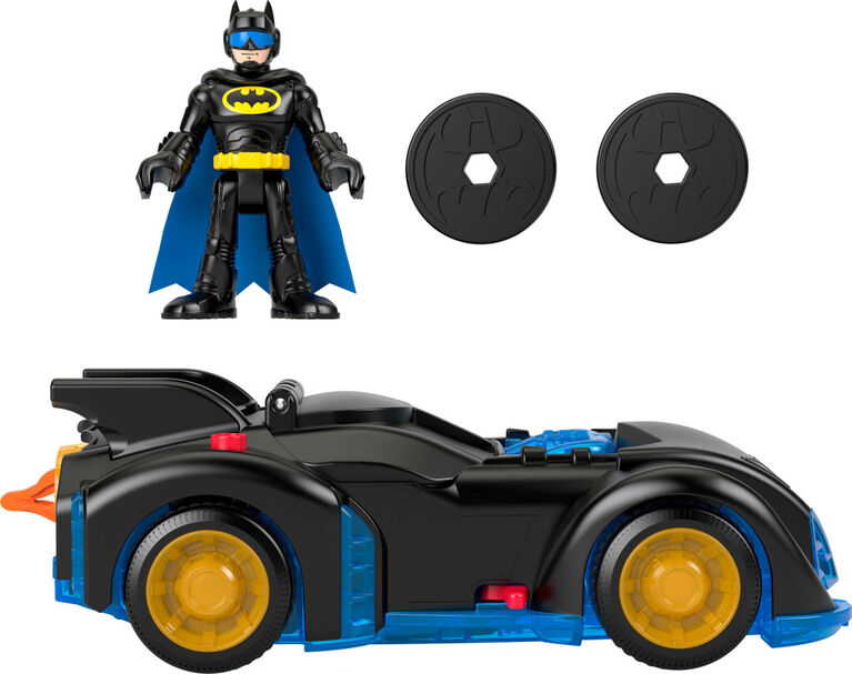 Imaginext DC Super Friends Shake & Spin Batmobile and Batman Figure Set, 4 Pieces