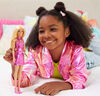 Barbie Fashionistas Doll #230 in Metallic Pink Minidress with Heart CutOut, Blond Hair