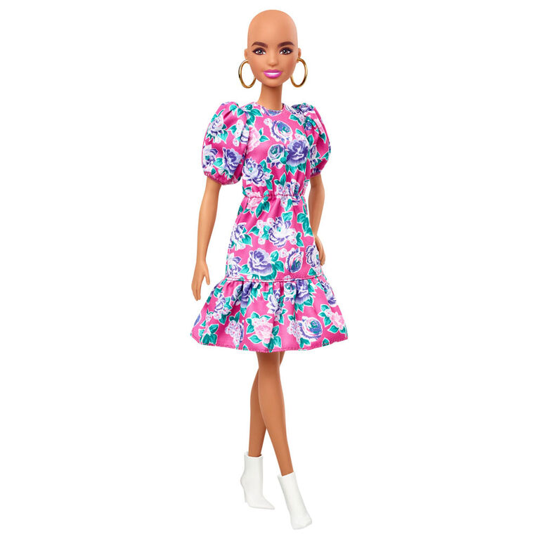 Barbie Fashionistas - Poupée 150 chauve à robe florale