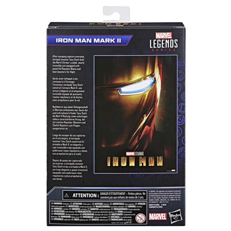Hasbro Marvel Legends Series Iron Man Mark II, Iron Man 6 Inch Marvel Legends Action Figures