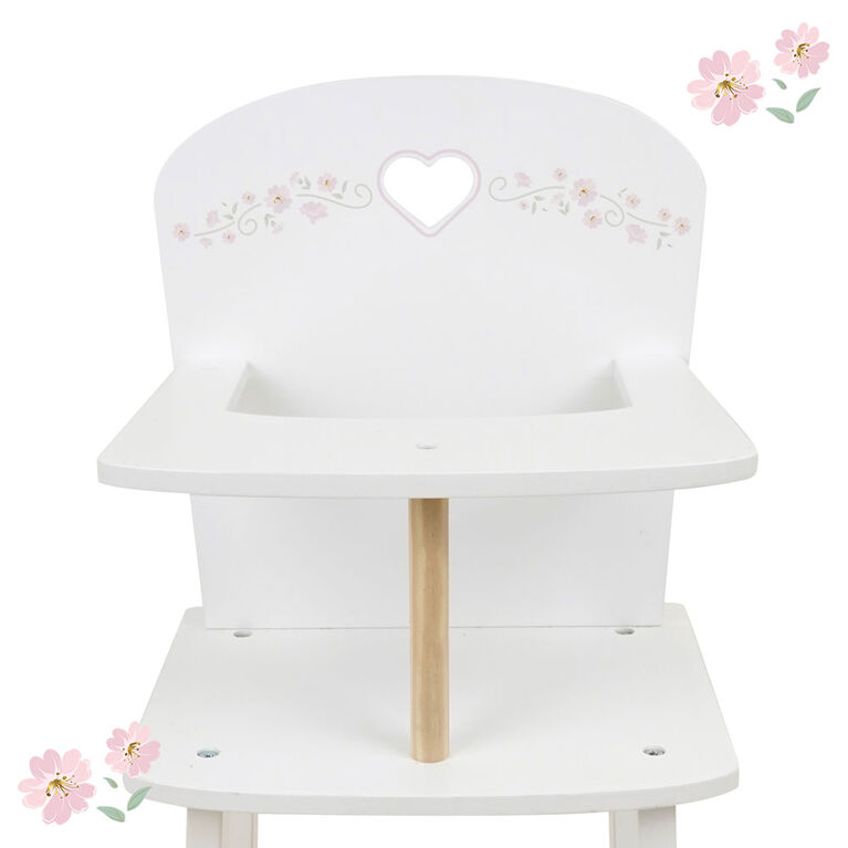 Chaise haute en bois pour poupée, Little Flora - Notre exclusivité