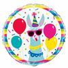Ballon aluminium rond, 18 " - Llama