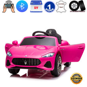 KidsVip 12V Maserati Gran Cabrio W/RC- Pink - English Edition