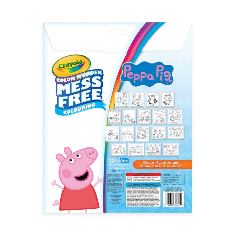 Crayola Color Wonder Mess-Free Colouring Pages & Mini Markers, Peppa Pig