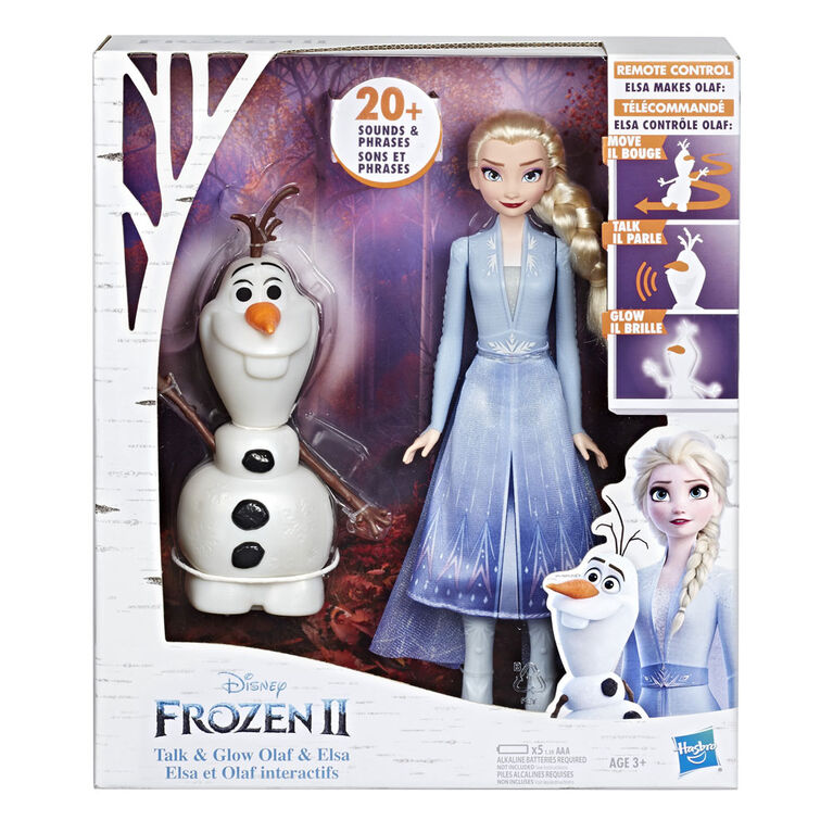 Disney Frozen Talk and Glow Olaf and Elsa Dolls