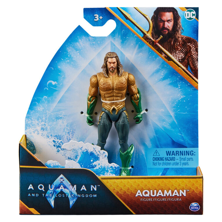 DC Comics, Figurine articulée Aquaman, 10 cm, 2 accessoires, modélisation  minutieuse reproduisant le style du film, jouets de super-héros à  collectionner