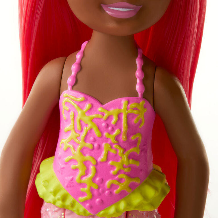 Barbie Dreamtopia Chelsea Mermaid Doll 6 5 Inch With Coral Colored Hair And Tail Toys R Us Canada