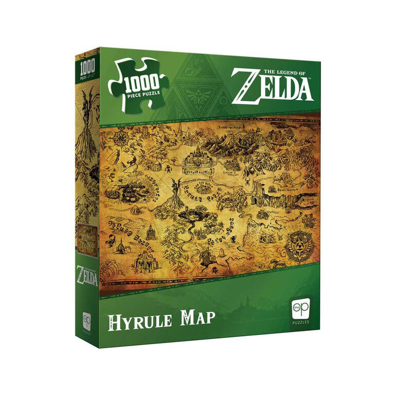 Casse-Tête De 1000 Pièces - "The Legend of Zelda" "Hyrule Map" - Édition anglaise