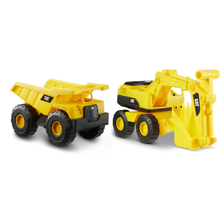 Cat Tough Rigs 2 Pack Dump Truck & Excavator