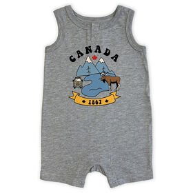 Canada Day Romper - Grey Mix